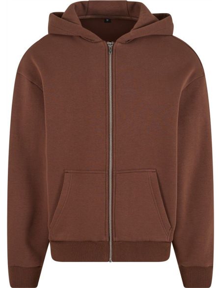 Herren-Sweatshirt aus schwerer Baumwolle, flauschig, mit dem Aufdruck Build your Brand BY285, weiß