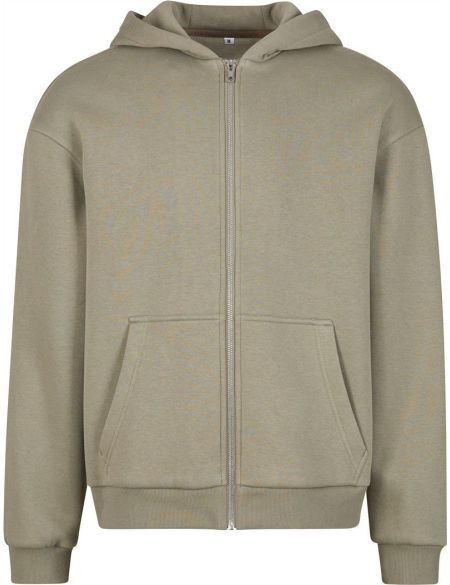 Herren-Sweatshirt aus schwerer Baumwolle, flauschig, mit dem Aufdruck Build your Brand BY285, weiß