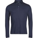 Tee Jays TJ1442 long sleeve pima polo shirt black