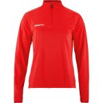 Bunda dámská tréninková s 1/4 zipem Craft Evolve 2.0 Half Zip W bright red