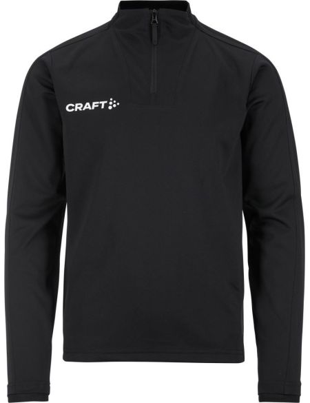Kinder-Trainingsjacke mit 1/4-Reißverschluss Craft Evolve 2.0 Half Zip Jr., schwarz