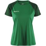 Damen-Sport-T-Shirt mit Kontrastfarben, Craft Squad Go Contrast Jersey W, weiß
