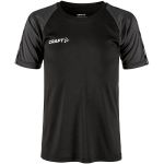 Tričko dětské sportovní kontrastní Craft Squad Go Contrast Jersey Jr black/granite