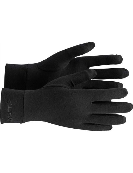 Handschuhe aus Merinowolle, Craft Essence Wool Light Glove, schwarz