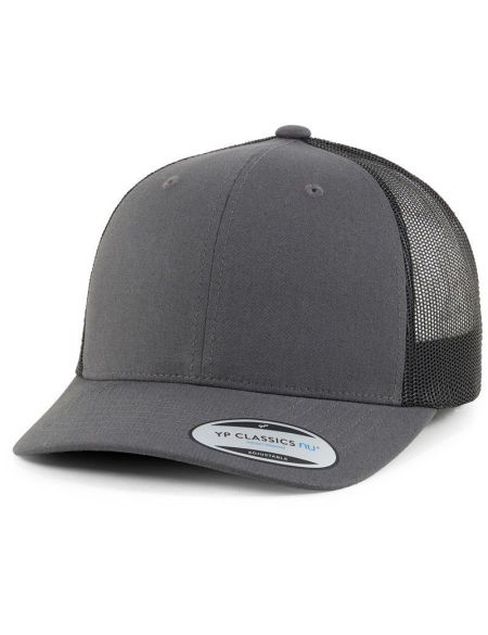 6-panel 2-Tone Trucker Flexfil cap 6606TNU charcoal/black