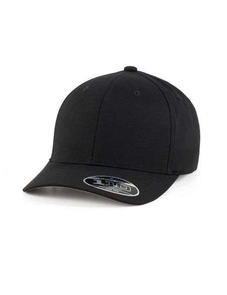 6-panel cap Wooly Combed Flexfit 6277ADj black