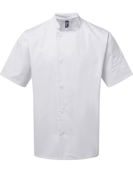 Chef's jacket with short sleeves Premier PR900 white