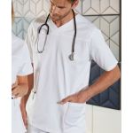 Kazak Herren-Stretchhemd mit V-Ausschnitt, Daiber JN3104, weiß