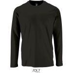 Tričko pánské s dlouhým rukávem Sols Imperial LSL Men deep black